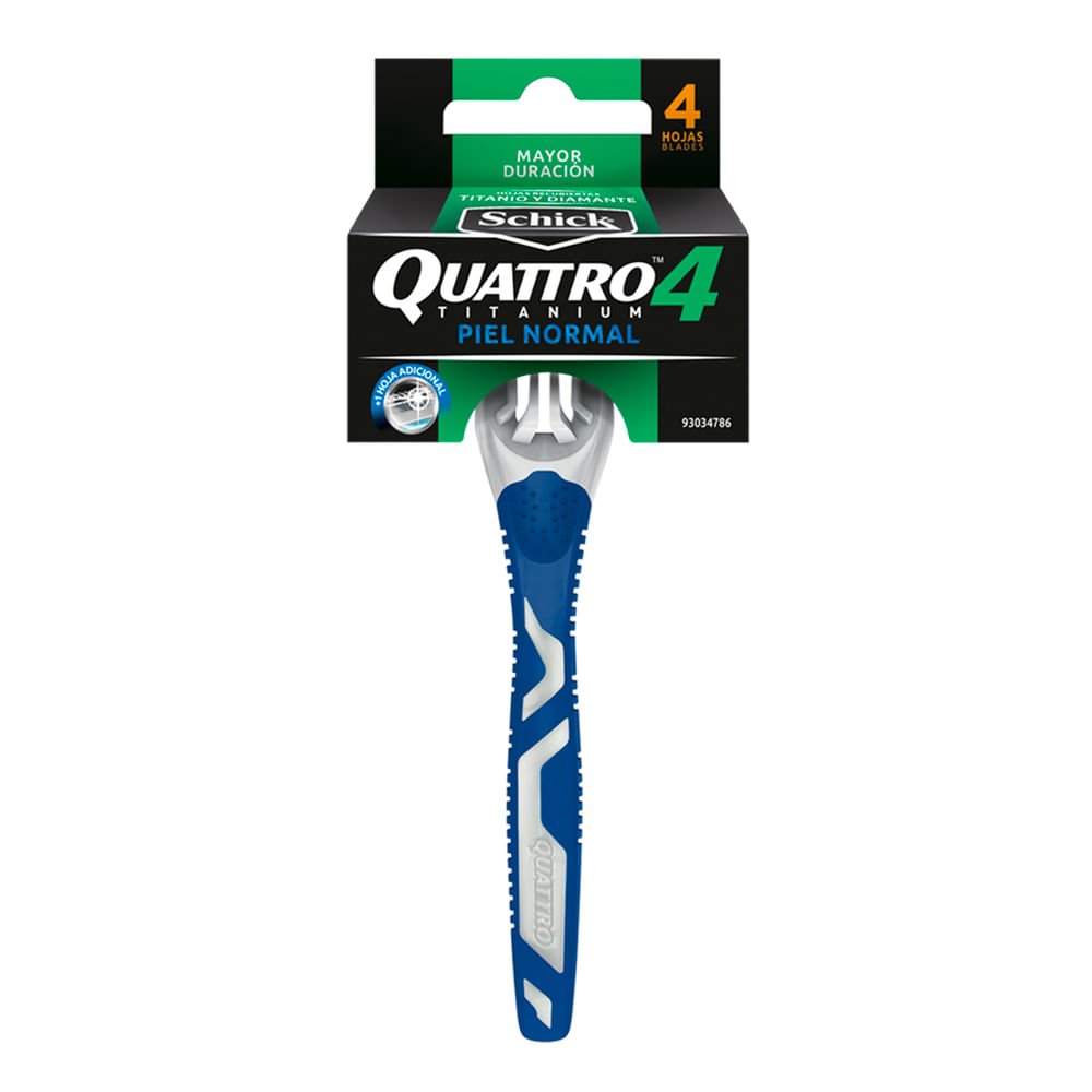 AFEITADOR  QUATTRO 4 TITANIUM PIEL NORMAL - SCHICK
