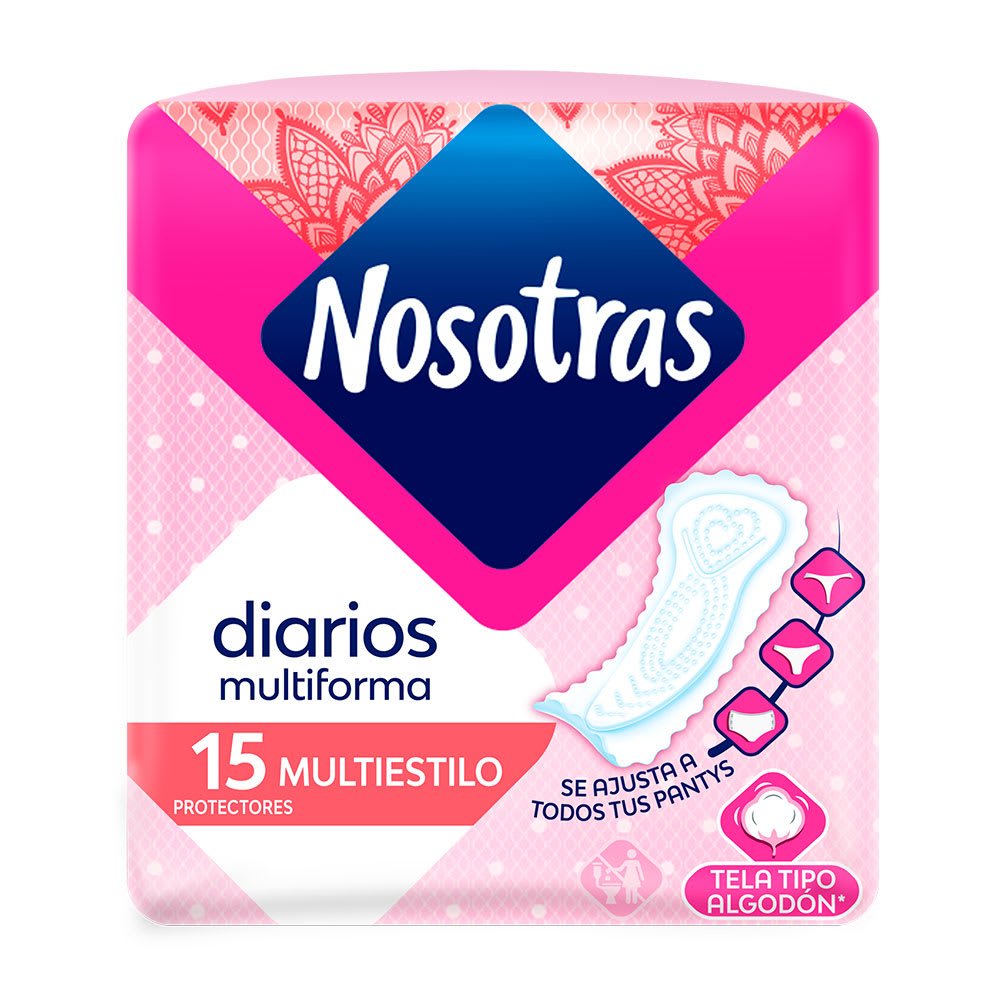 Protectores Diarios Multiestilo Bolsa x 15 und Nosotras