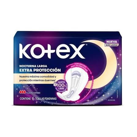 KOTEX NOCTURNA LARGA EXTRA PROTECCION