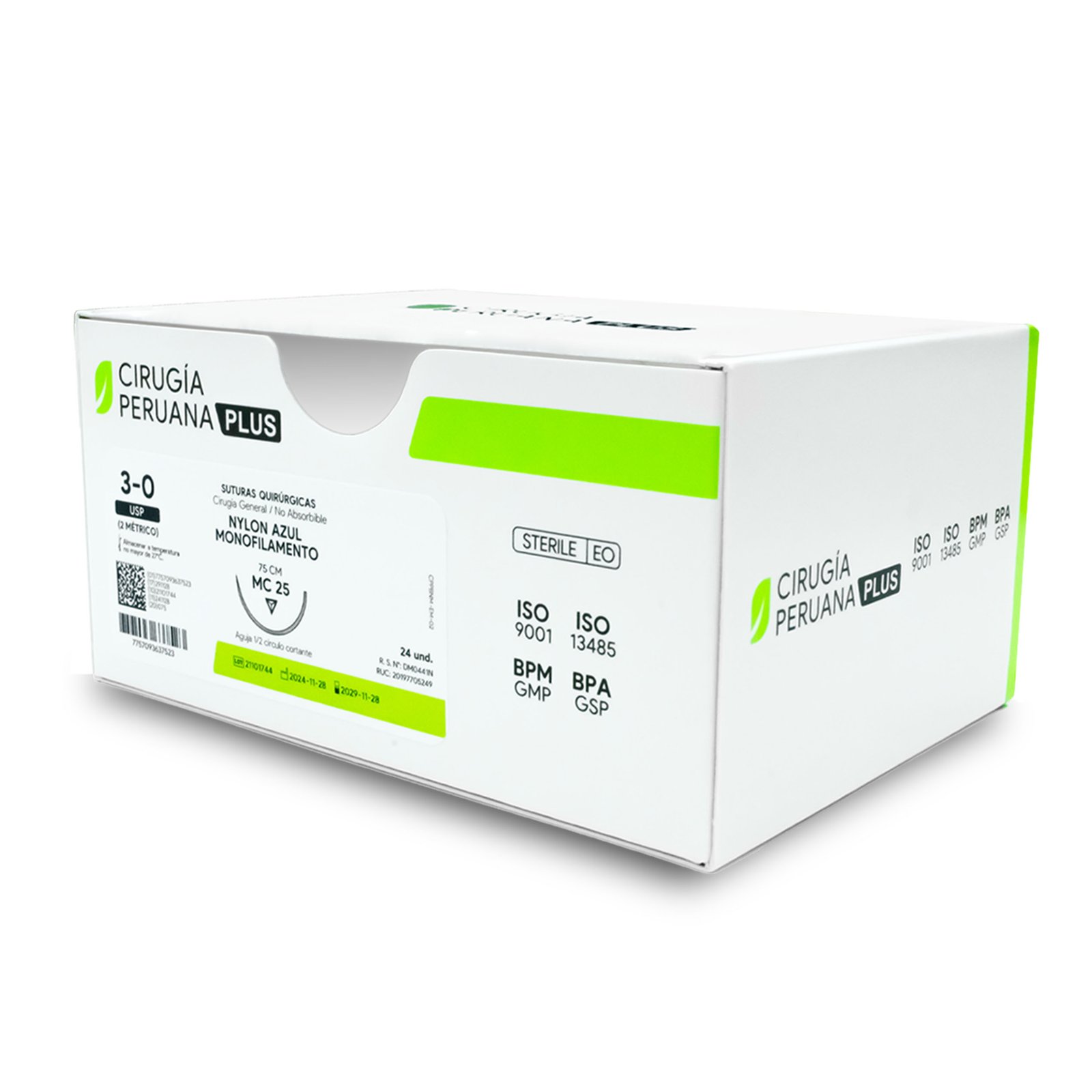 NYLON AZUL MONOFILAMENTO 6-0 / TC 25