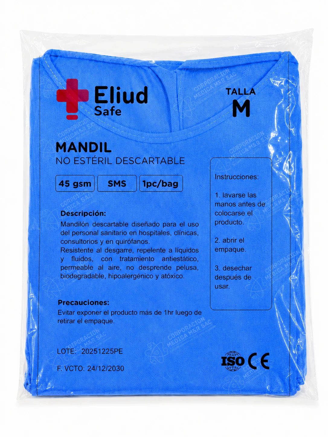 MANDIL NO ESTERIL DESCARTABLE