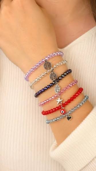 PULSERAS CON PIEDRAS DE CRISTAL ARTIFICIAL