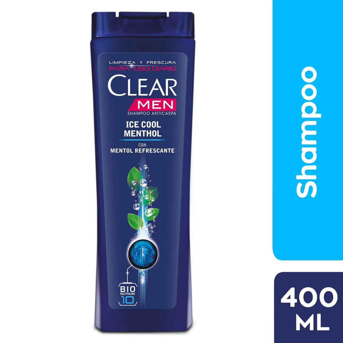 Shampoo Clear Hombre Anti Caspa Ice Cool Botella