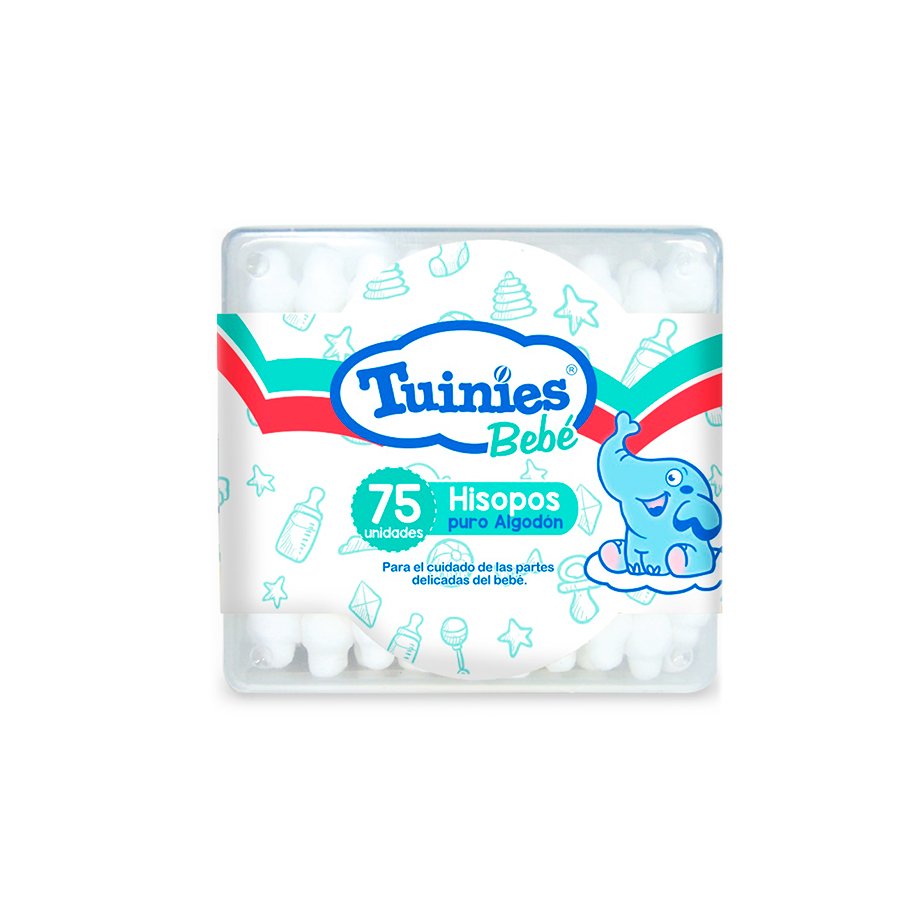 Hisopos Tuinies Bebé Puro Algodón -