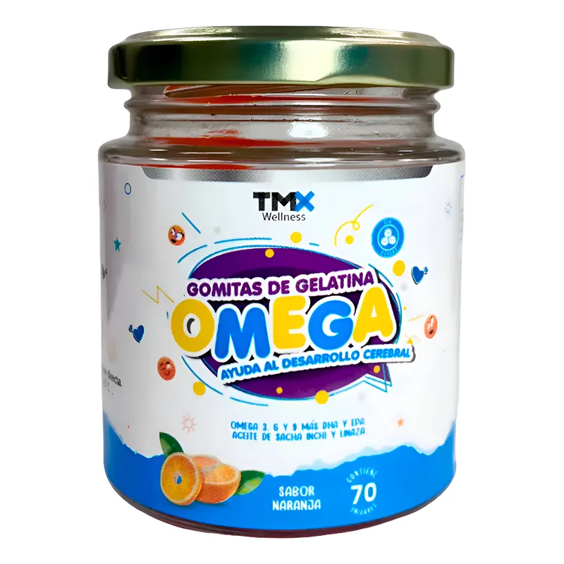 Omega Gomitas de Gelatina Omega 3, 6 y 9 Sabor Naranja