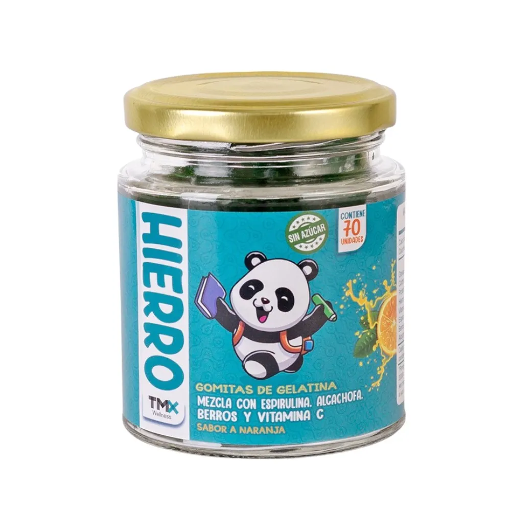 Hierro Gomitas de Gelatina con Espirulina y Alcachofa