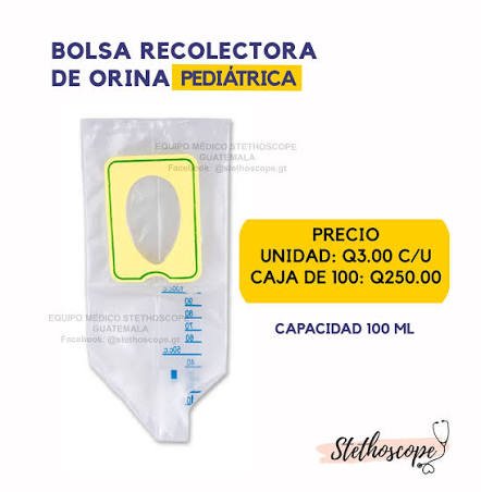 BOLSA COLECTORA DE ORINA PEDIATRICO