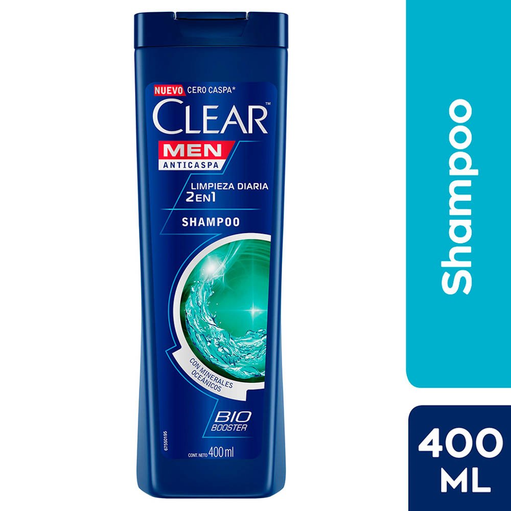 Clear Sh Limpieza Diaria 2 En 1 X Frasco