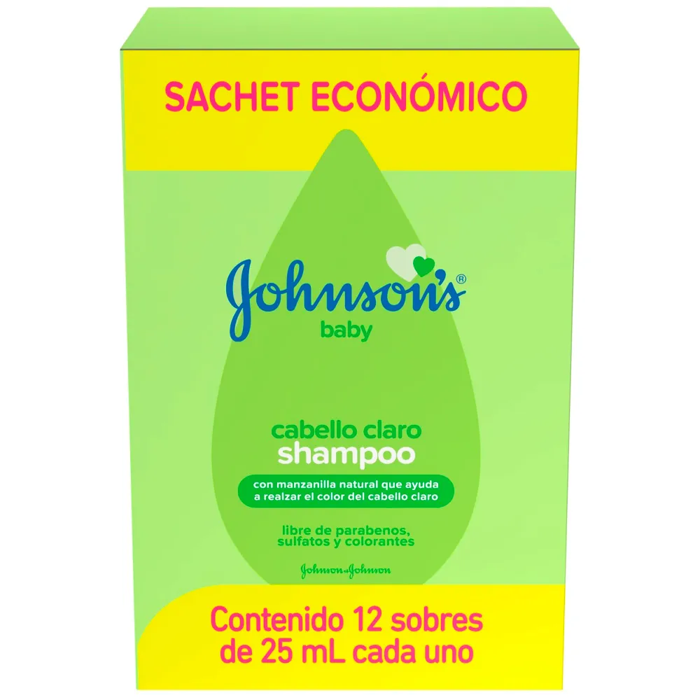 Shampoo para Bebé JOHNSON'S Manzanilla Sachet