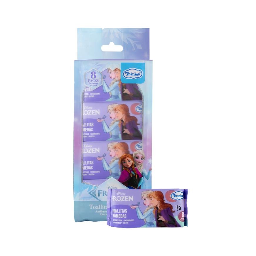 Toallitas Húmedas Tuinies Frozen Pack 8 x 8 Unidades